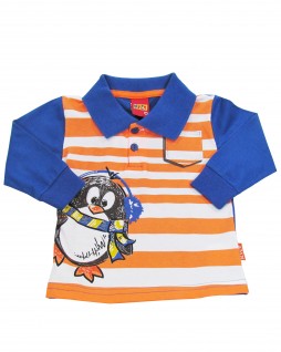 Camiseta Gola Polo Infantil Pinguim - Kyly