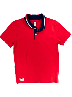 Camiseta Infantil Gola Polo Vermelha - Trick Nick