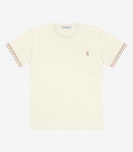 Camiseta Infantil Frisos Coloridos com Bordado  Trick Nick
