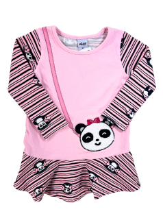 Vestido Infantil Primeiros Passos Bolsa Panda - Elian