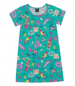 Vestido Infantil Básico Estampado - Rovitex