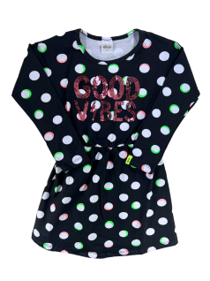 Vestido infantil Good Vibes - Elian