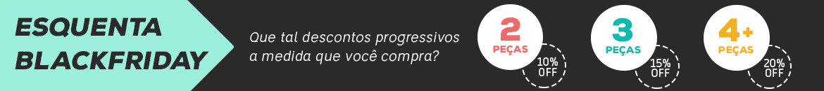 Compre 3 produtos e tenha 5% de desconto. Compre 4 produtos e tenha 10% de desconto. Compre 5 produtos ou mais e tenha 15% de desconto!